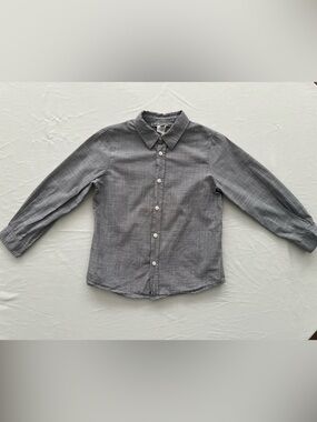 Bonpoint Gray Button-Down Shirt with Subtle Texture